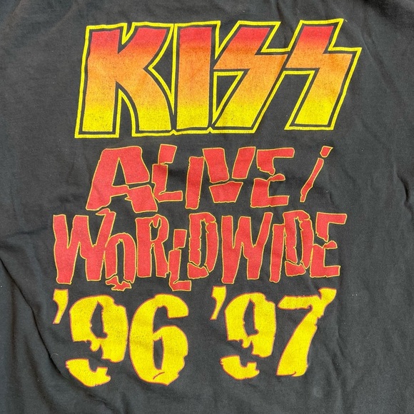 Vintage 1996/97 Kiss Alive World Tour T-shirt Double Sided Graphic Size XL - Picture 4 of 7